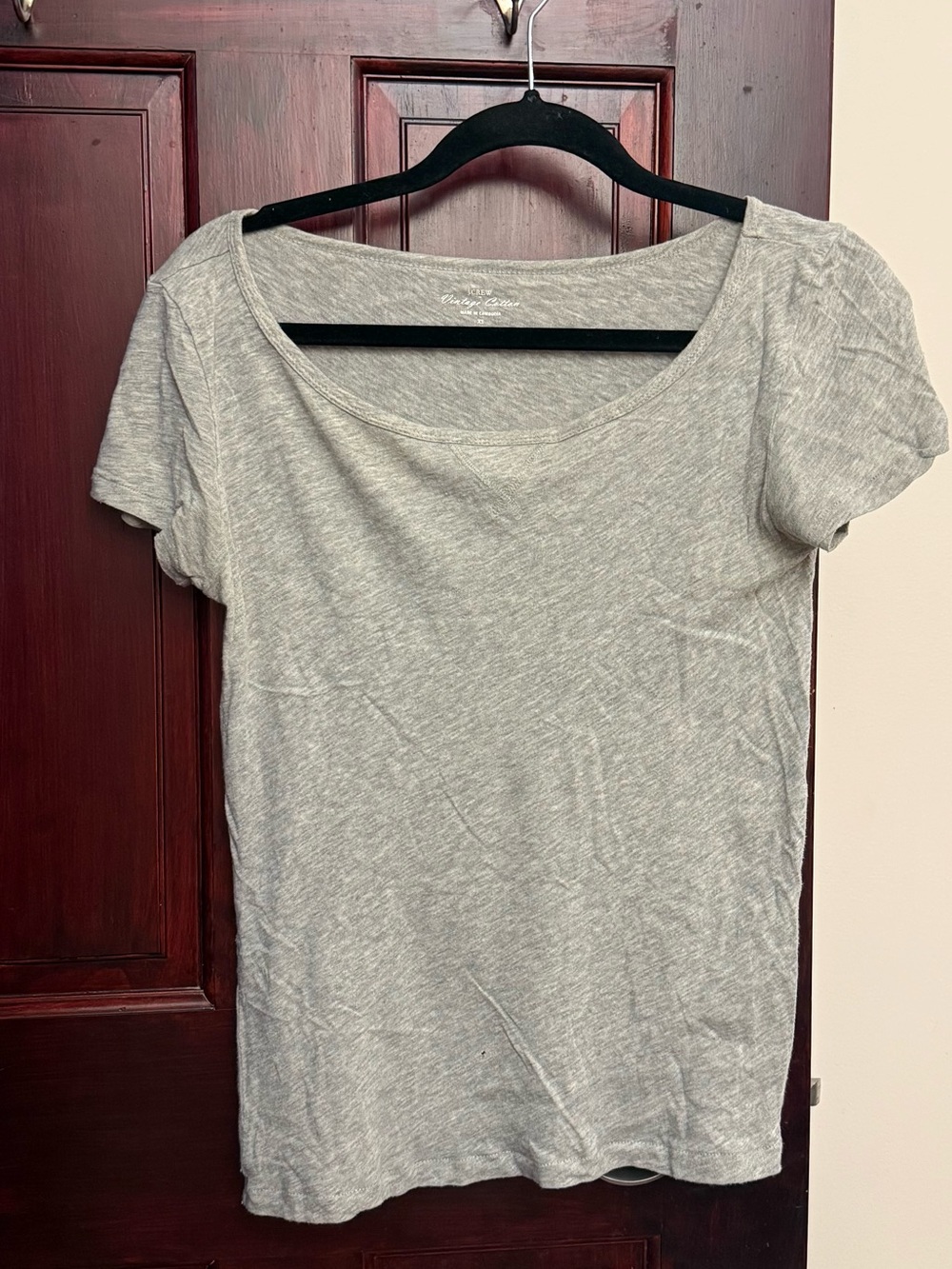 J. Crew Vintage Cotton T-Shirt - Light Gray Scoop Neck Women’s Tee - XS